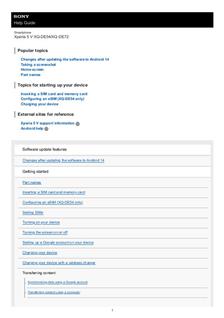 Sony Xperia V manual. Camera Instructions.